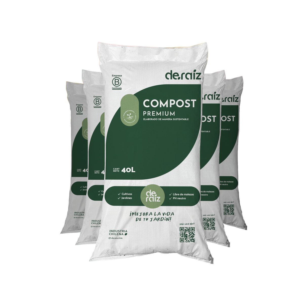 PACK COMPOST PREMIUM | 5 Unidades | 200 Litros