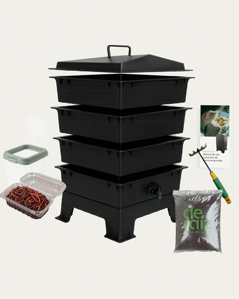 Kit Vermicompostera 60 Litros