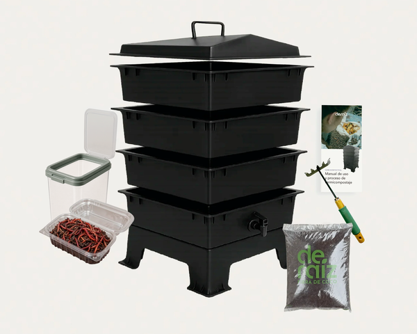 Kit Vermicompostera 60 Litros