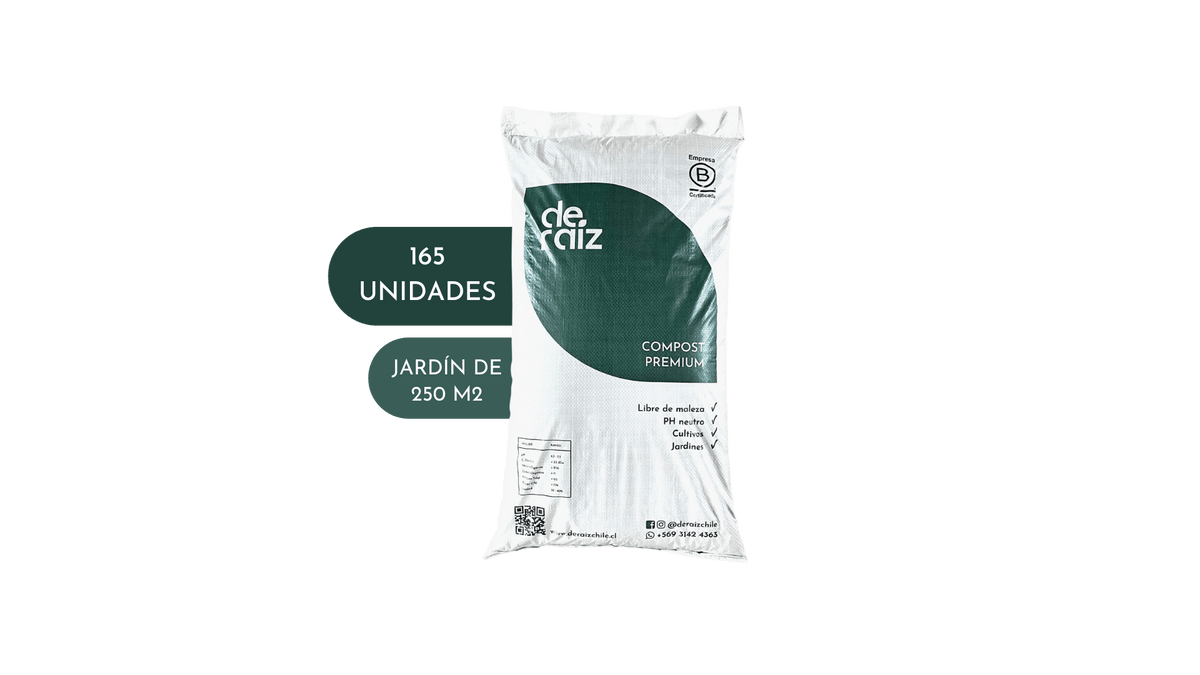 Pack Compost Premium Jardín 250 m2 | 40 Litros | 165 Unidades