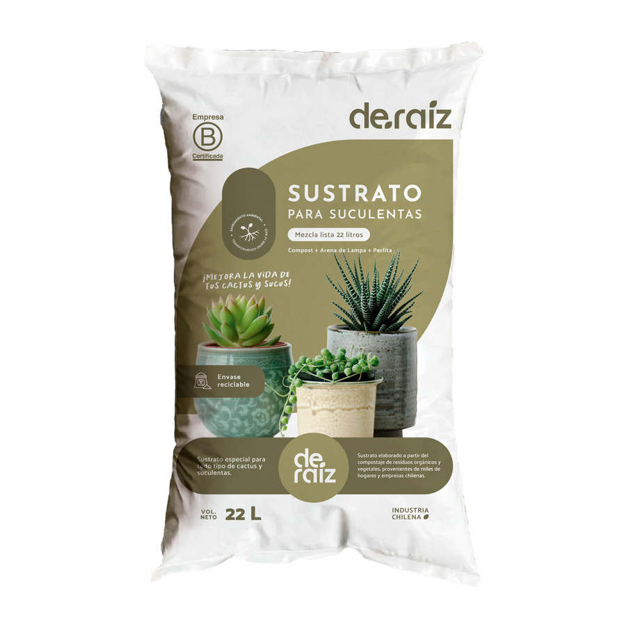 Sustrato Suculentas | 22 Litros o 10 Litros - De Raiz Chile