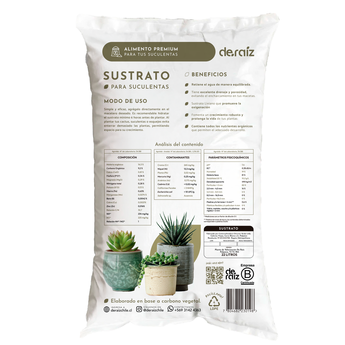 Sustrato Suculentas | 22 Litros o 10 Litros