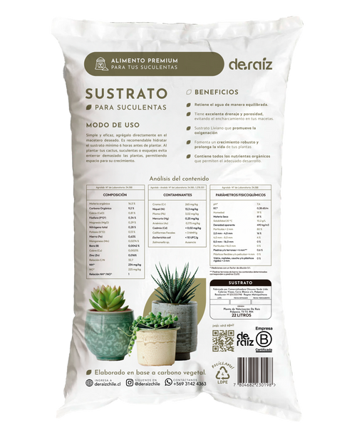 Sustrato Suculentas | 22 Litros o 10 Litros